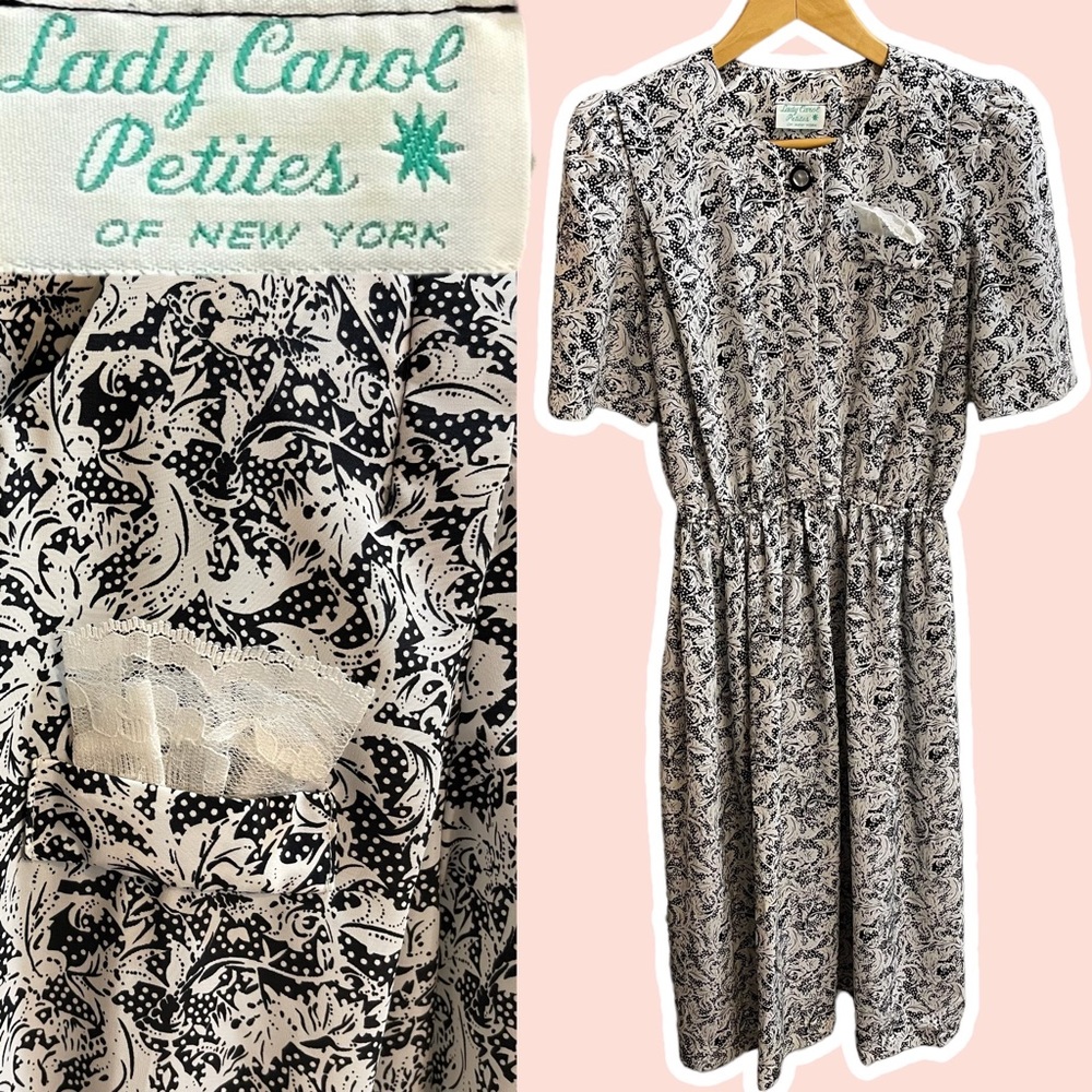Vintage Lady Carol Petites with Lace Handkerchief Pocket